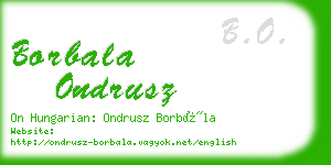 borbala ondrusz business card